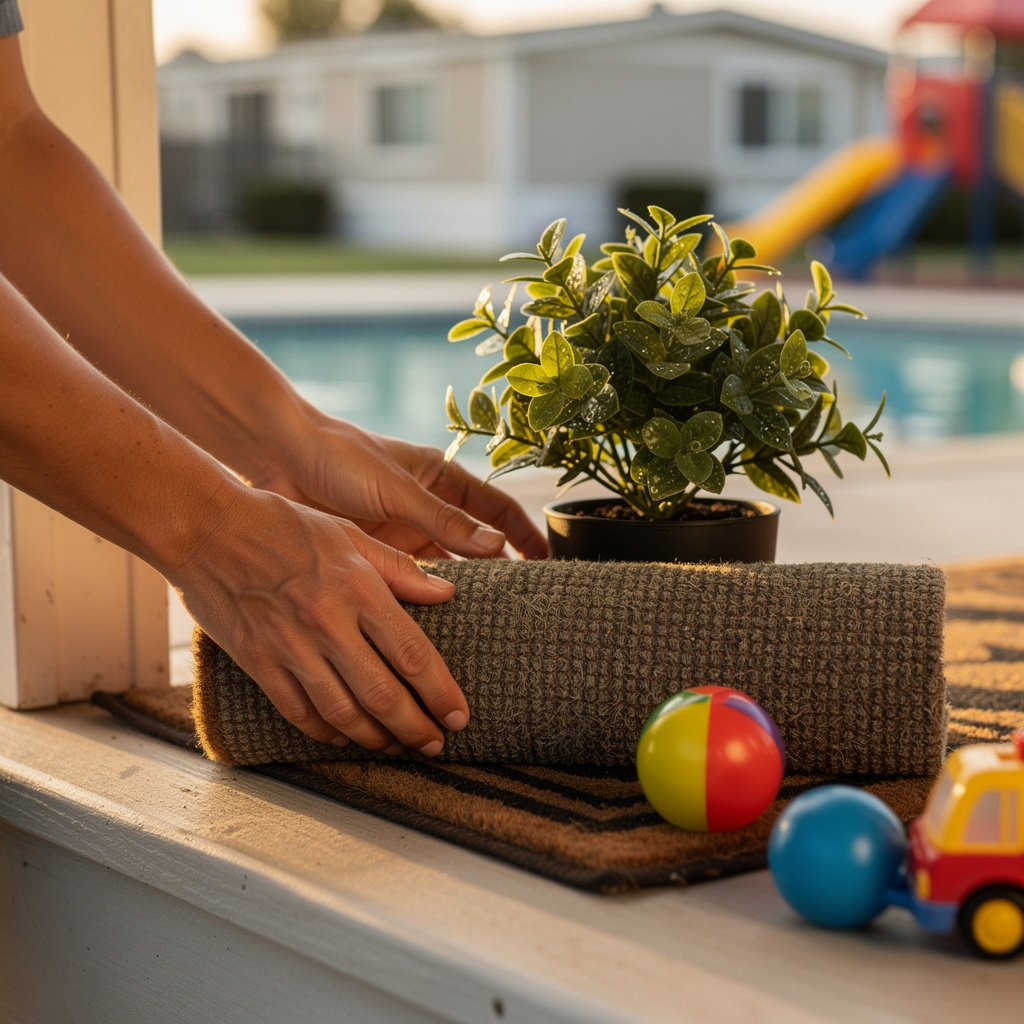 Residents enjoying community life at Summit Ridge Resort, an all-ages mobile home park in San Diego